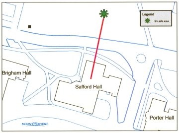 Safford Hall fire safety location