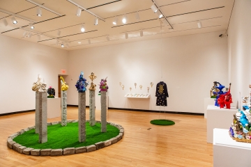 A 2022 exhibit of work by vanessa german in the Mount Holyoke College Art Museum