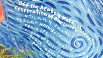 A detail of the student mural