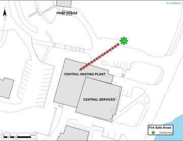 Fire Evacuation Assembly location for the Central Hearing Plant is on the ampitheater lawn