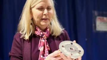 Darby Dyar with Tricorder