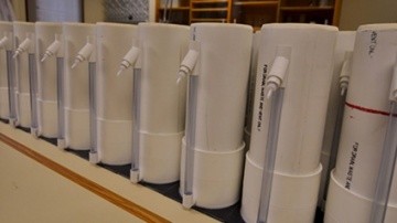 Photo of instruments used in a laboratory mesocosm experiment