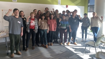 Undergraduate students from across the Northeast met at UMass Amherst to learn about the power of unionizing. (Photo by Mitchell Manning, In These Times.)