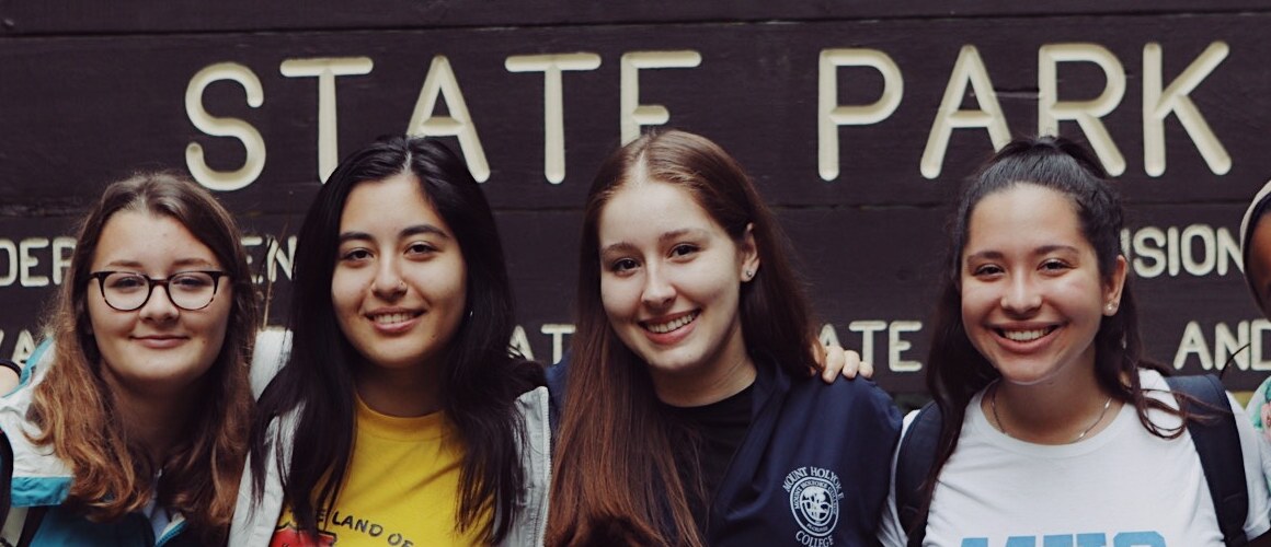 Mountain Day is a venerated tradition at Mount Holyoke College and community members celebrated atop Mount Holyoke.