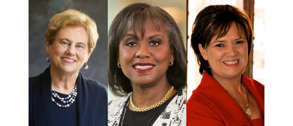 Helen Drinan ’69, Anita F. Hill and Lynn Pasquerella ’80