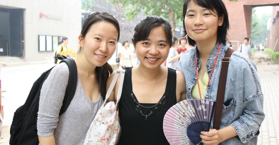 Gina Lee '15 and Lisha Xu with Akemi Go '15 (on the right) enjoying a great time in Beijing.