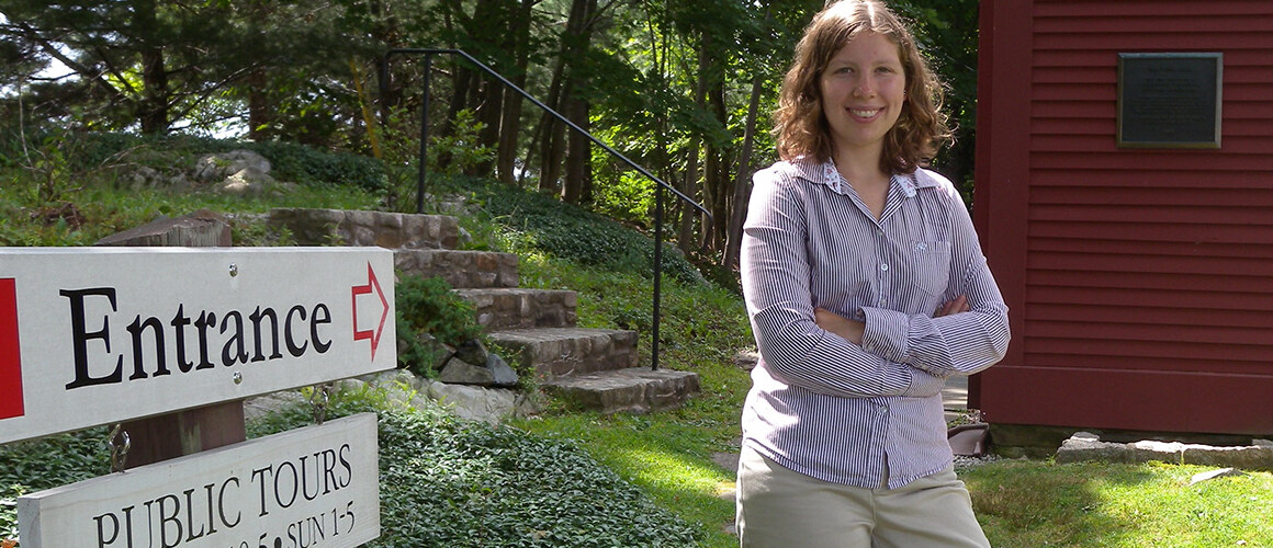 Allyson Laforge ’16 outside of the Old York Museums