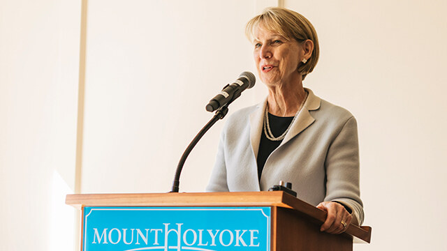 Barbara M. Baumann ’77 will step down as chair of the Board of Trustees, a position she has held since 2015.