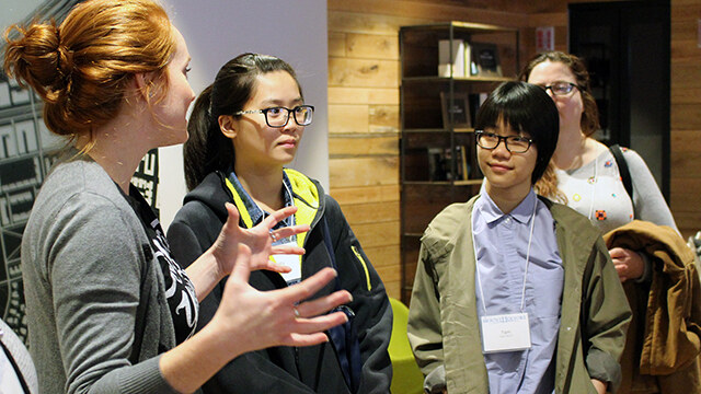 Mount Holyoke College students tour Boston coworking spaces