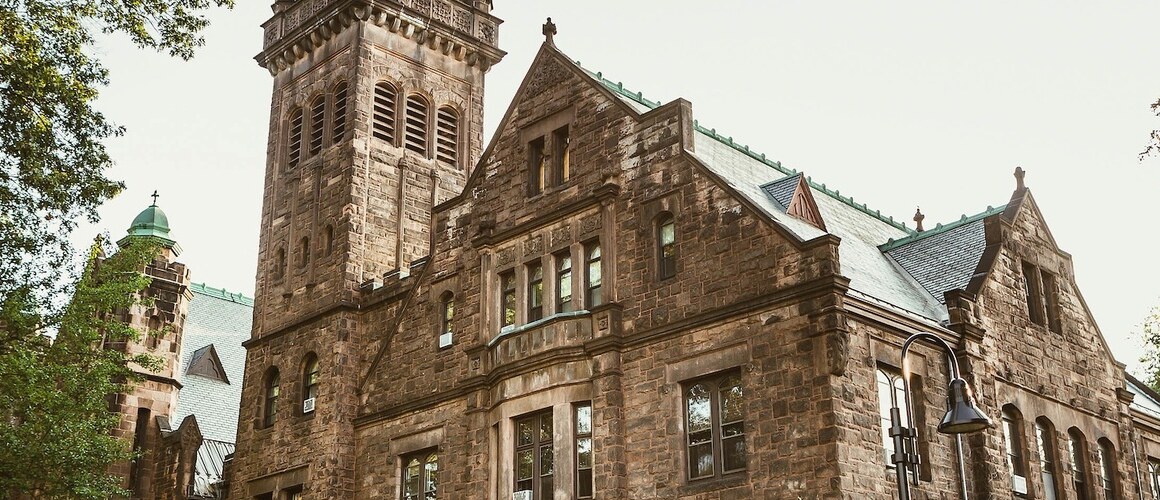Mary Lyon Hall and clock tower.