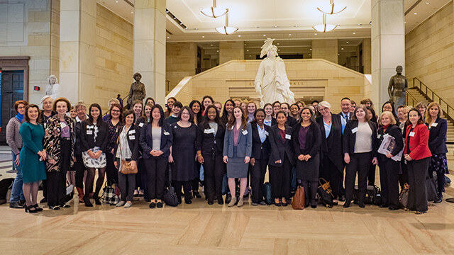 The 2018 Careers in Public Service cohort posed in the U.S. Capitol.