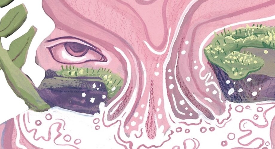 Detail from The Life of Water, artwork by Grace Sanford ’24