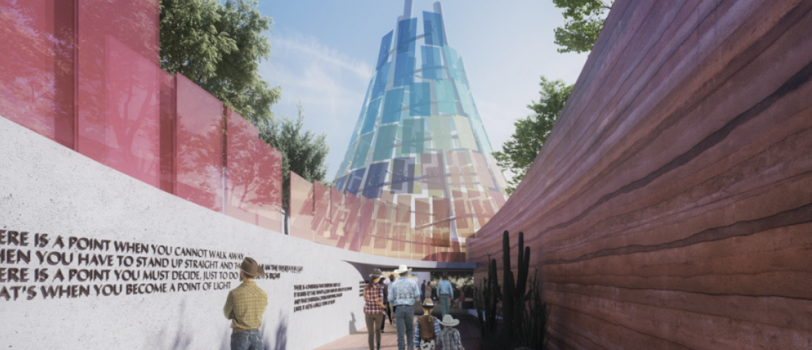 "Forever One" memorial to October 1 victims and survivors heads to the Clark County commissioners following a recommendation from a pool of designs from the community. Courtesy JCJ Architecture.
