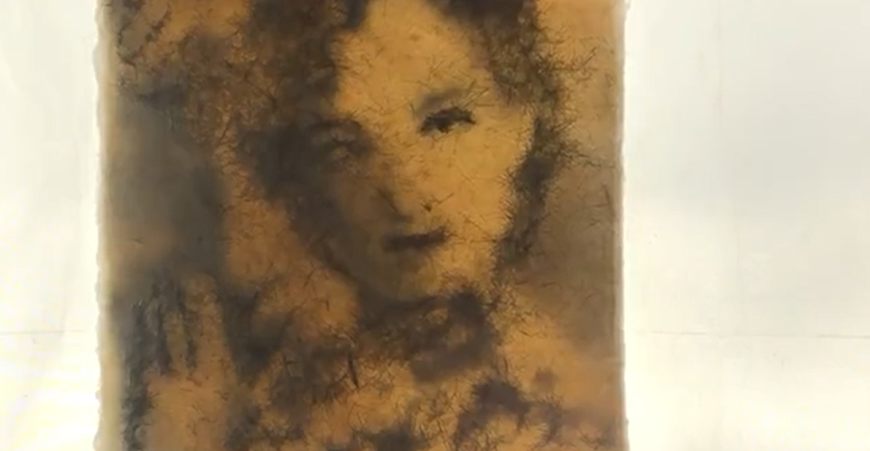 “Four Minguo Women” is a project made of hair embedded in handmade abaca paper.