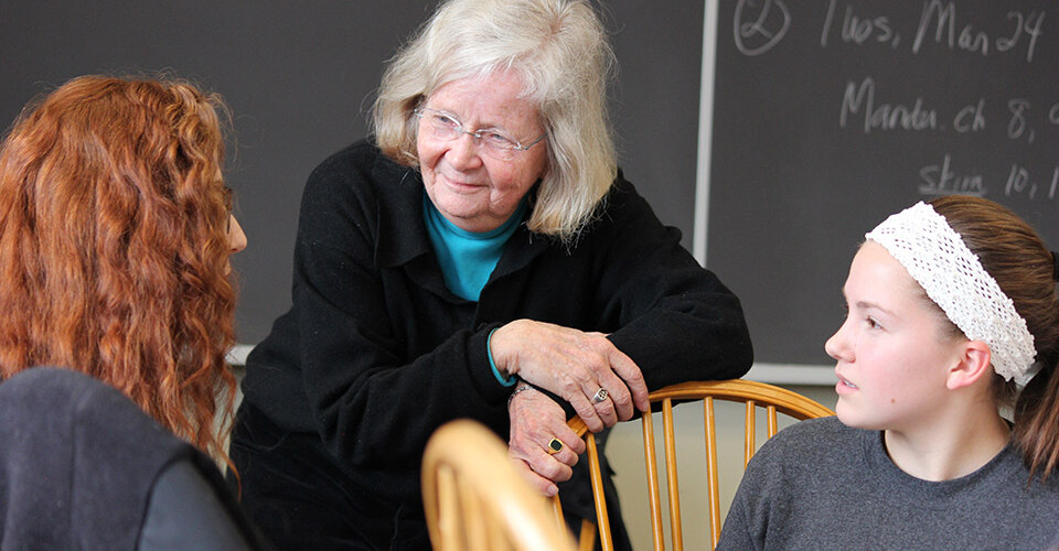 Penny Gill, Mary Lyon Professor of Humanities, will read from her book, "What in the World Is Going On?: Wisdom Teachings for Our Time." Photo by John Martins.