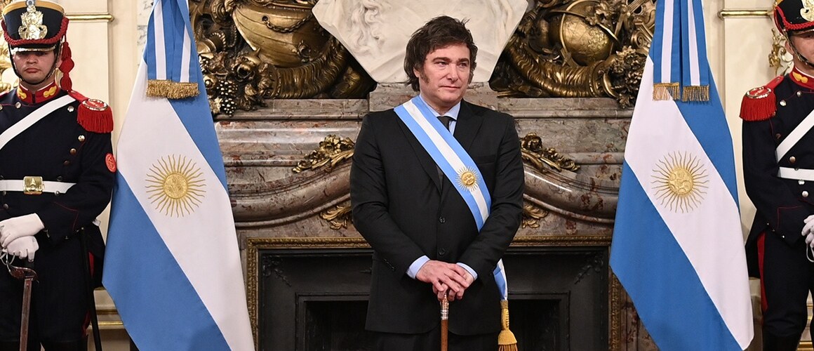Javier Milei at his inauguration. Image via Wikimedia Commons.