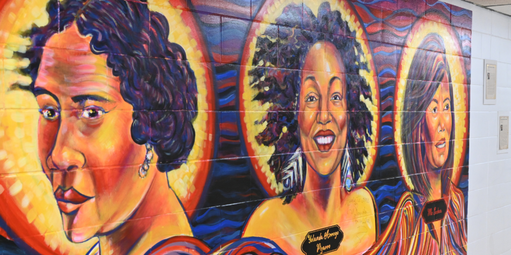 An image of empowerment greets students and staff daily at Lt. Clayre P. Sullivan Middle School, largely thanks to the efforts of one of the school’s teachers, Justin Griffin.