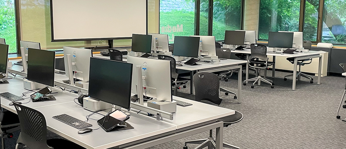 The media lab at Mount Holyoke College