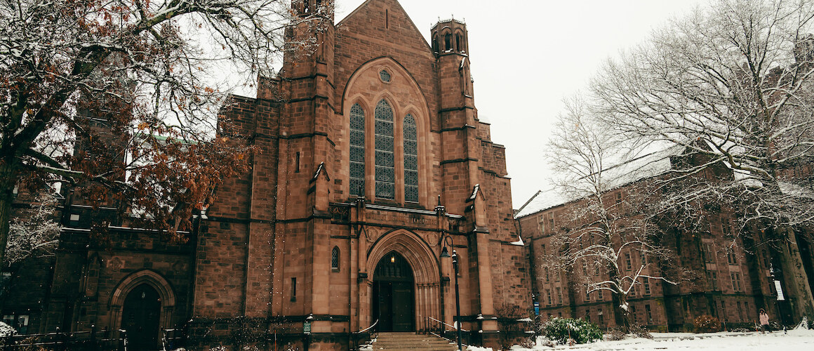 Mount Holyoke College - Abbey Chapel in the winter. Photo by Max Wilhelm 2025.