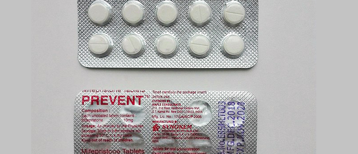 A pack of so-called “abortion pills” containing mifepristone.
