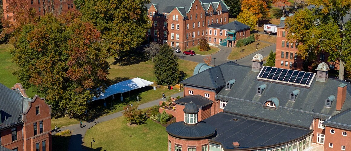 Mount Holyoke's campus in the fall of 2022