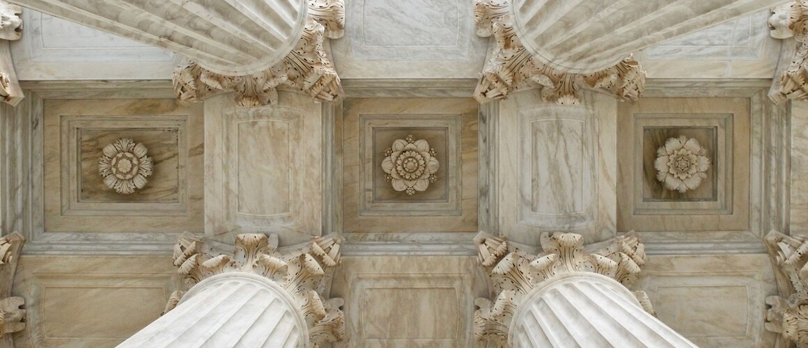 View of ceiling in SCOTUS building