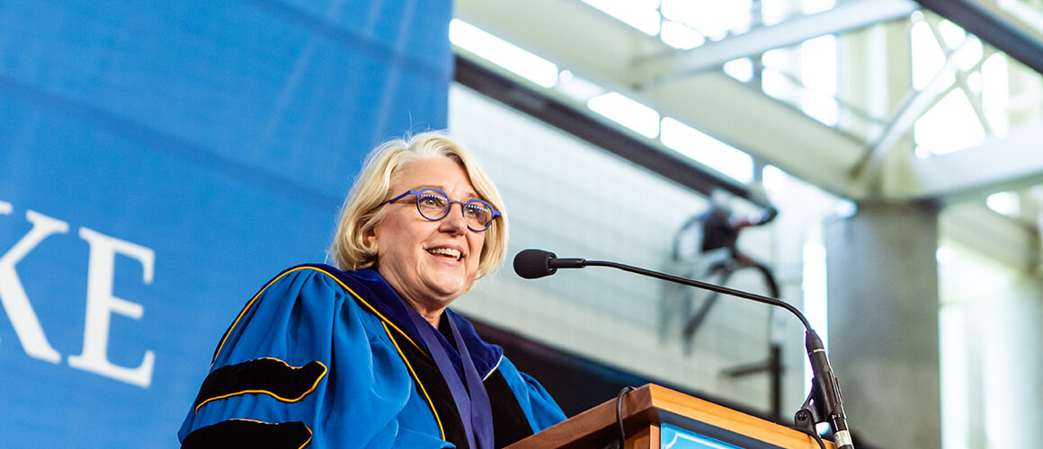 President Sonya Stephens at the podium