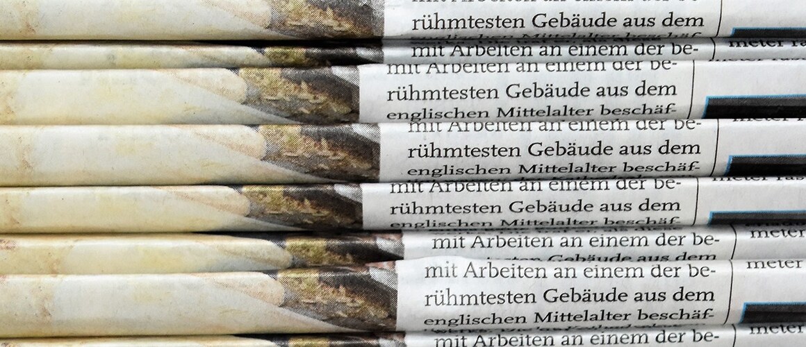 A stack of newspapers