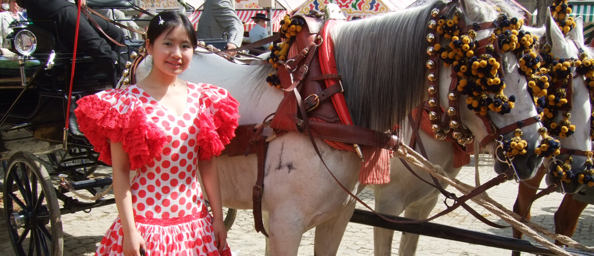 Ye Li '11 in Spain when she studied abroad.