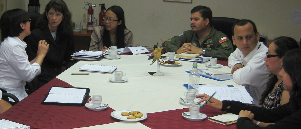 Doing consecutive interpreting for a joint project between the Chilean Ministry of Environment, UNDP and Chilean Air Force on halon reduction and recycling in early 2014.