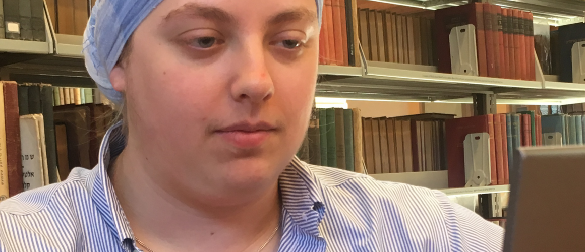 Zohar Berman ’20 interns at the Yiddish Book Center, working with the organization’s Steiner Summer Yiddish Program and Wexler Oral History Project.