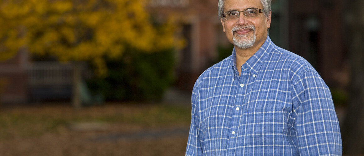 V.S. “Raghu” Raghavan, associate director of the Miller Worley Center for the Environment and director of sustainability at Mount Holyoke College. In his dual role, Raghavan serves as a bridge between the academic and operational sides of sustainability.