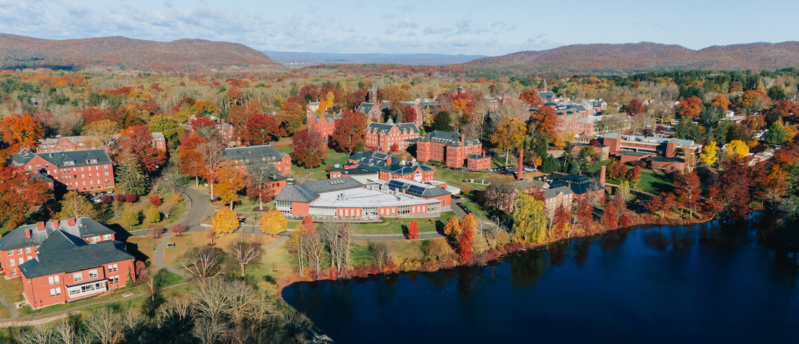 An aerial look from Mount Holyoke Campus