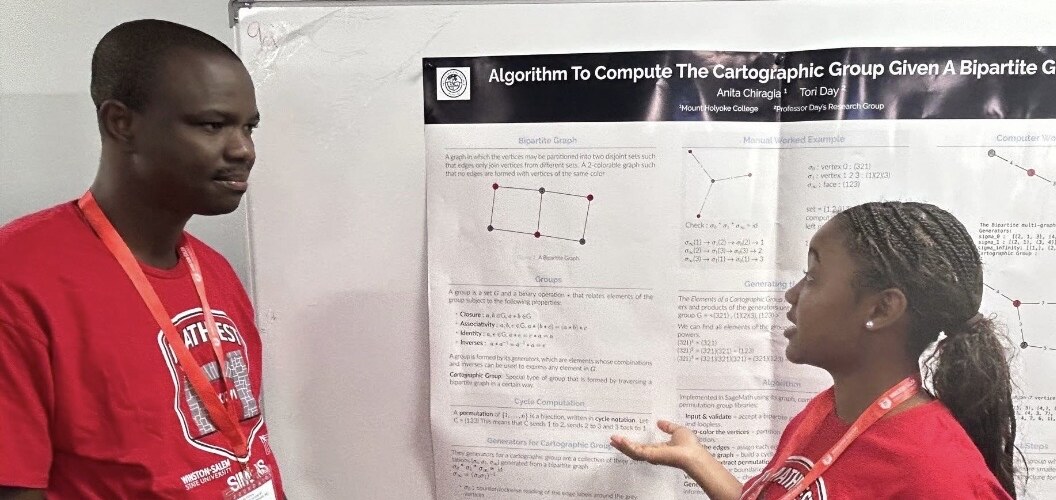 Anita Chiragia ’28 presents at National Association of Mathematicians Undergraduate MATHFest at Winston-Salem State University (WSSU)